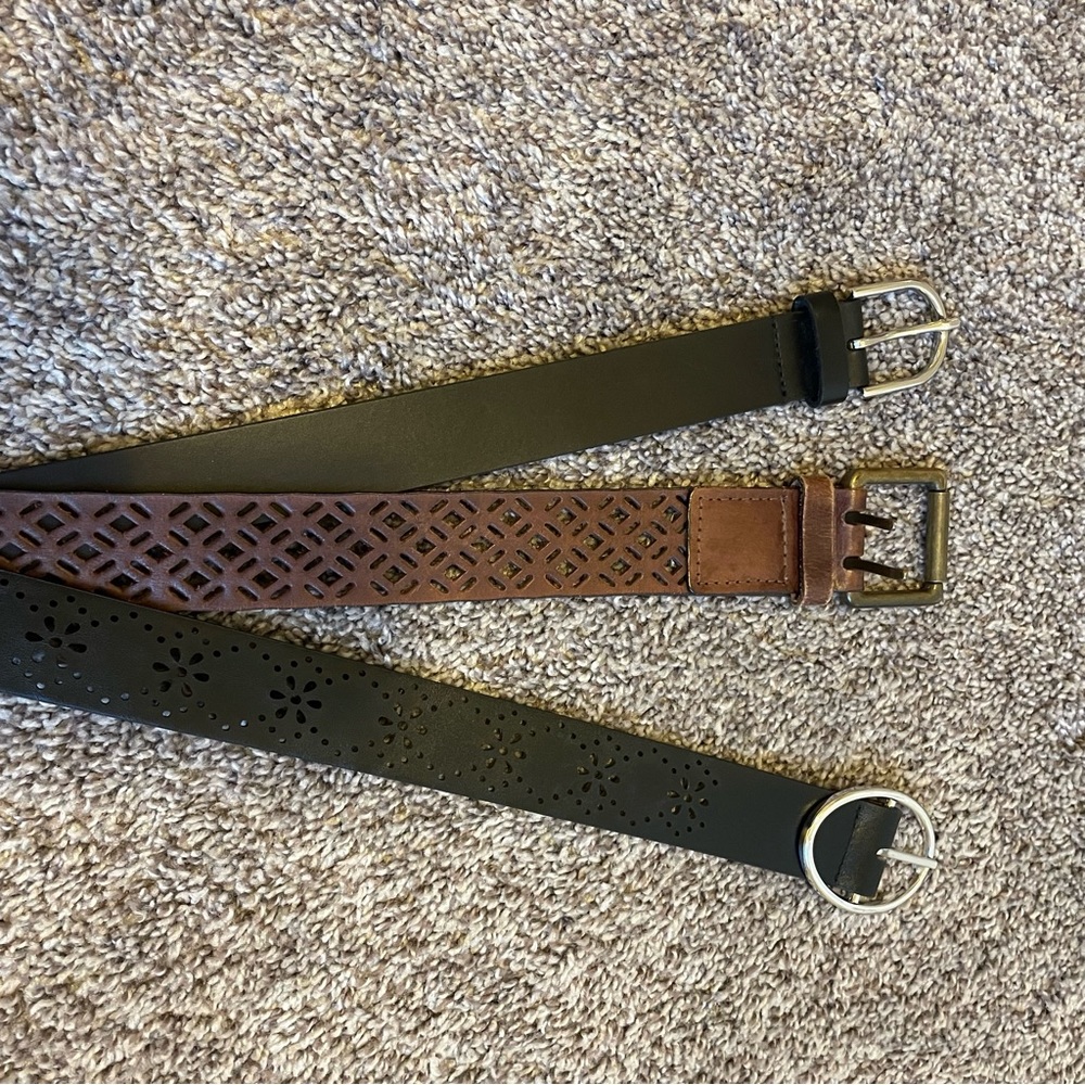 3 gently used belts, excellent condition